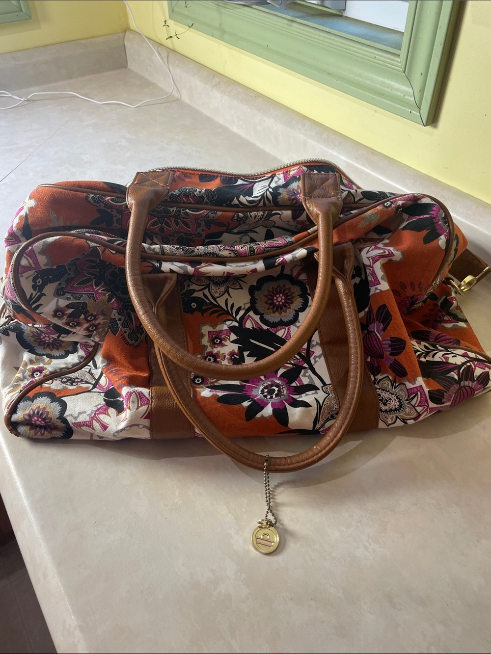 Large BIG BUDDHA Floral Pattern Shoulder-Hand Bag Women's